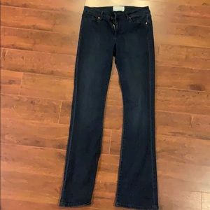 Flare dark wash blue jeans